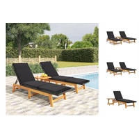 vidaXL 3-tlg. Garten-Lounge-Set Poly Rattan & Massivholz Akazie