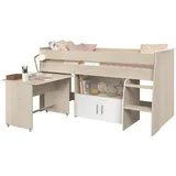 Parisot Hochbett Charly 90 x 200 cm Akazie weiß