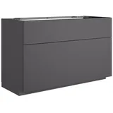 Neoro Waschbeckenunterschrank n50 2 Auszüge 120 x 76 cm Grau