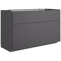 Neoro Waschbeckenunterschrank n50 2 Auszüge 120 x 76 cm Grau