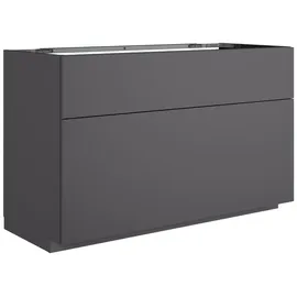 Neoro Waschbeckenunterschrank n50 2 Auszüge 120 x 76 cm Grau