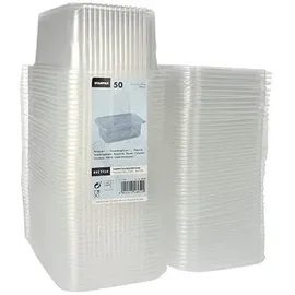 Papstar Verpackungsbecher mit Klappdeckeln 50 St. Transparent