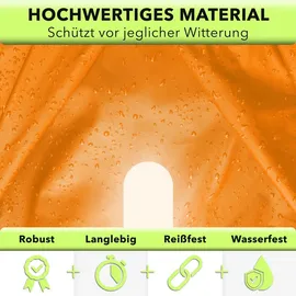 AVANA Regenschutz für Rucksäcke mit Reflexstreifen (10-70L) wasserdichte Regenhülle Schulranzen Rucksack Cover reflektierender Rucksacküberzug Orange