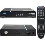 Octagon SX88 V2 (Version 2) WLAN 4K Sat Receiver + HM-SAT HDMI Kabel, Smart TV Streaming Box, 2 Betriebssysteme: Define OS & E2 Linux, mit PVR Aufnahmefunktion, to IP, Mediathek, WiFi, schwarz