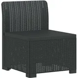 vidaXL 1-Sitzer Garten-Sofa Rattan-Look 0 x 0 x 0 cm Grau