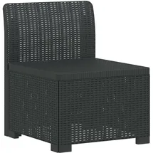 vidaXL 1-Sitzer Garten-Sofa Rattan-Look 0 x 0 x 0 cm Grau