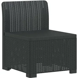 vidaXL 1-Sitzer Garten-Sofa Rattan-Look 0 x 0 x 0 cm Grau