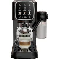Arzum OK0032-0500 Espressomaschine mit Siebträger Chrom mit Milchbehälter, mit