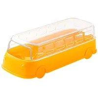 Kreatives Eierregal in Busform, große Kapazität, Eierkorb, Kühlschrank-Aufbewahrungsbox, Küchenbehälter für Heimbedarf