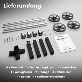 GENTOR Felgenbaum fahrbar für 4 Reifen bis 225 mm, belastbar bis 100 kg