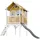 Axi Spielhaus Laura 318 x 272 x 191 cm Braun und Weiß mit Rutsche Grau