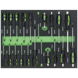 Schraubendreher Set 21 tlg. Werkzeug Einlage 52x40 cm Schlitz Kreuz TX-Profil...
