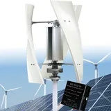 8000W Vertikaler Windergie Turbinen Generator Kit Niedriggeräusches Magnetische Windkraftanlage 12V - 220V Aufrechte Windmühle Mit Controller für Haus, Gartenbeleuchtung