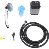 Tragbare Outdoor-Dusche USB Wiederaufladbare Digitalanzeige Camping-Dusche 5400mAh Akku Reise-Dusch-Set Wandern Reisen Dusche Grau - Grau