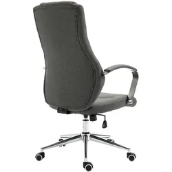 SVITA MELLOW Bürostuhl Polyester Drehstuhl Armlehnen Höhenverstellung Dunkelgrau