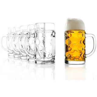Stölzle Lausitz Bierkrug ISAR 6 Stück geeicht 0,5 l