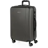 ITACA - Koffer Groß, Koffer Mittelgroß, Hartschalenkoffer M - Robuster Hartschalenkoffer & Koffer & Trolleys mit 4 Rollen, ideal als Reisekoffer für Jede Reise, Antrazit