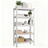 Songmics Schwerlastregal Stahl 75 x 30 x 150 cm Silber
