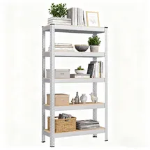 Songmics Schwerlastregal Stahl 75 x 30 x 150 cm Silber