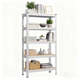 Songmics Schwerlastregal Stahl 75 x 30 x 150 cm Silber