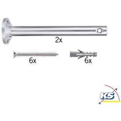 Paulmann Zubehör für Seilsysteme 12V WIRE SYSTEM L&E - Umlenker/Abhängung, 1 Paar, 165mm, Chrom  matt PAUL-17806