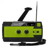 Multifunktional Solar Radio Outdoor Funkgerät für Notfälle mit LED Taschenlampe 4000mAh Powerbank USB Ladeschnittstelle für Mobiltelefone AM/FM...