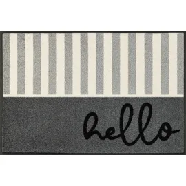 Wash+Dry Hello Stripes 50 x 75 cm Grau