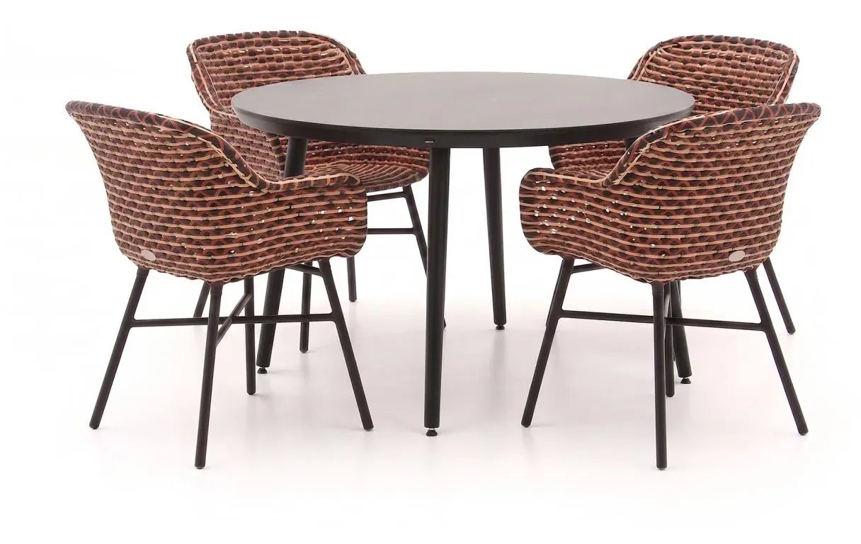 + 10 % Kassenrabatt | Hartman Delphine/Sophie Studio ø 128 cm Gartenmöbel-Set 5-teilig