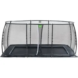 EXIT Dynamic ebenerdiges Trampolin 275x458cm mit Sicherheitsnetz - schwarz EINHEITSGRÖSSE