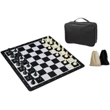 Philos Schachset, rollbar, Feld 55 mm, mit Kunstofffiguren und Tragetasche