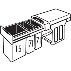 HAILO Terzett 15 l Dunkelgrau