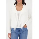Monari Strickjacke Fransen Weiß M