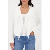 Monari Strickjacke Fransen Weiß M