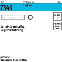 Industrial Quality Supplies DIN 7343/ISO 8750 Spiral-Spannstifte, Regelausführung 1.4310