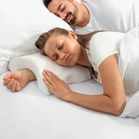 matratzen discount Sleezzz Ergonomisches Seitenschläferkissen 26 x 30 x 12 cm Weiß