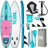 Aufblasbares SUP Board 11'6" KOL Fresh - Komplett-Set SUP & Kajak 350L