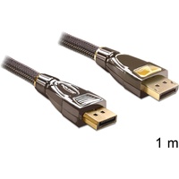 DeLock 82770 DisplayPort-Kabel 1 m, Schwarz, Braun