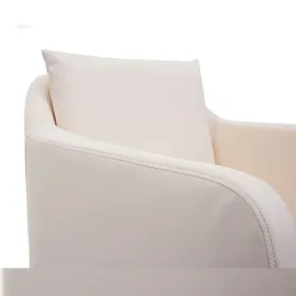 Mendler Esszimmerstuhl HWC-H93, Küchenstuhl Lehnstuhl Stuhl Kunstleder creme-beige