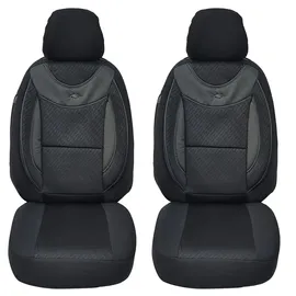 BREMER SITZBEZÜGE Maß Auto Schonbezüge kompatibel mit Mercedes Sprinter W906 Fahrer & Beifahrer Set ab 2006-2018 / Auto Sitzbezüge Schonbezug Set Autositzbezüge 2er Pack in Schwarz (G102)
