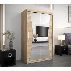 abiks möbel Schwebetürenschrank MONACO 120 x 200 x 62 cm Eiche