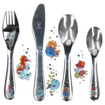 JUSTINUS 4tlg Justinus Meerestiere Kinder-Besteck-Set – 110-200