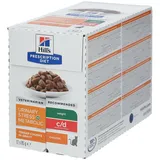 Hill's Prescription Diet c/d Multicare Stress + Metabolic mit Huhn 12x85g in Beuteln