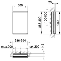 Keuco Royal Modular 2.0 Spiegelschrank 800010061100000 600 x 900