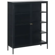 unique furniture a/s Vitrine Carmel 110 x 40 x 140 cm Schwarz