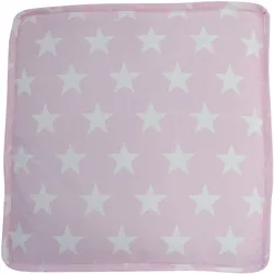 Krasilnikoff Sitzkissen Bezug Pink with Stars, 45 x 45 cm
