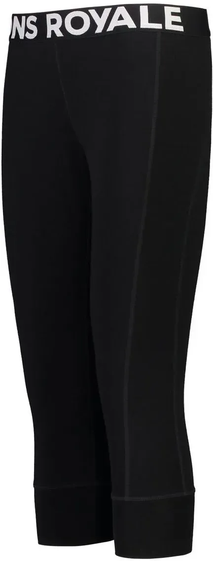 Mons Royale Womens Cascade Merino Base Layer 3/4 Legging black (1) XS