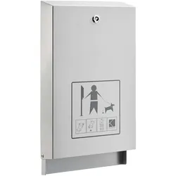 Hundekotbeutelspender, Stahl, hellgrau