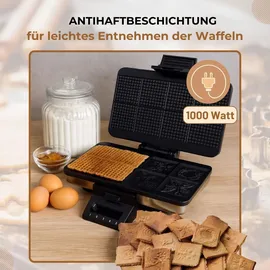 Syntrox Chef Maker ZWE-8 Edelstahl Zimtwaffelautomat