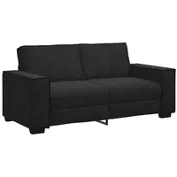 vidaXL 2-Sitzer-Sofa Schwarz 140 cm Samt