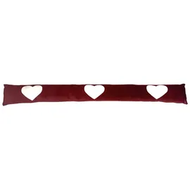 Trendline Zugluftstopper Herzen 92 x 10 cm Dunkelrot